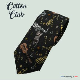 Cravate motif musical - Cotton Club - Made in France