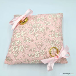 Coussin d'alliances rose "Cheverny"