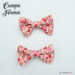 Barrette fleuri rose "Campo Formio"