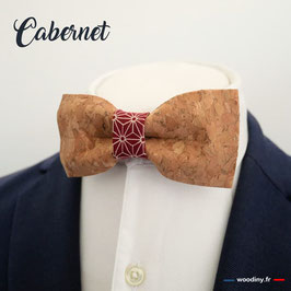 Noeud papillon liège "Cabernet"