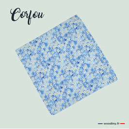 Pochette de costume bleu ciel liberty  "Corfou"