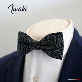 Noeud papillon bleu à vagues "Iwaki"