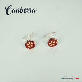 Boutons de manchette bordeaux "Canberra"