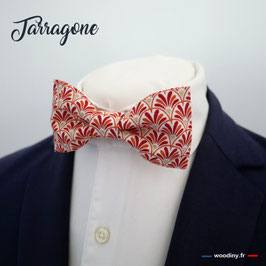 Nœud papillon orange à motifs "Taragonne"