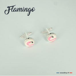 Boutons de manchette "Flamingo"