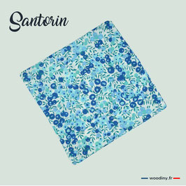 Pochette de costume turquoise liberty "Santorin"