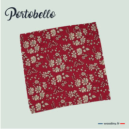 Pochette de costume liberty rouge "Portobello"
