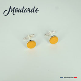 Boutons de manchette "Moutarde"