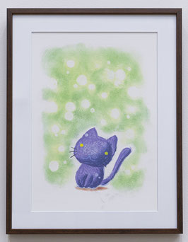 2-可能性アート作品(プリマグラフィー)【夢に浮かぶ黒猫ちゃん】（Cano）