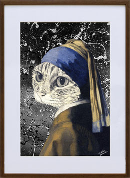 991-可能性アート作品(プリマグラフィー)【フェルメール猫 ∞】（山田貴裕）