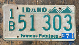 Plaque immatriculation Idaho