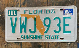 Plaque immatriculation Floride