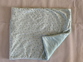 Hundedecke 75 x 64 cm (Iceblau mit Sternen - Rückseite iceblauer Fleece)