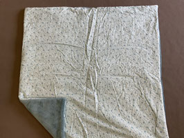 Hundedecke 100 x 100 cm (Iceblau mit Sternen - Rückseite türkisener Fleece)