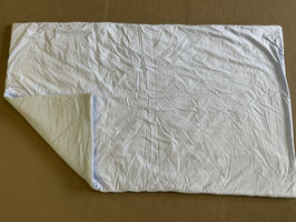 Hundedecke 117 x 71 cm (hellblau mit weißen Punkten - Rückseite hellblauer Cord)