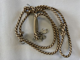 Hundeleine braun-beige mit braun/beiger Takelung - 2,40 m