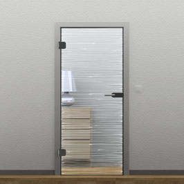 Glastür - ESG 8 mm, Lasergravur (Motiv-2)