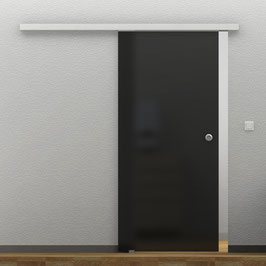Schiebetür - VSG 8.76 mm, Schwarz (Blickdicht)
