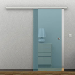 Schiebetür - ESG 8 mm, Klar (Blau)