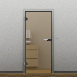 Glastür - ESG 8 mm, Klar (Bronze)