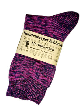 MerinoSocken Brombeere