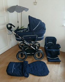 Emmaljunga Edge Duo Kinderwagen mit Schwenkschieber Komplettpaket generalüberholt!