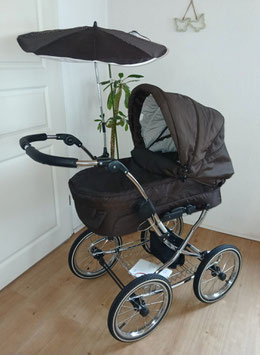 Teutonia Elegance Kombi Kinderwagen Komplettpaket generalüberholt braun!