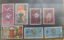 Série de Timbres éthiopiens originaux "Diplomatie"