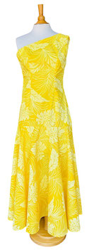 【211-0159】One-Shoulder Dress (Canary)