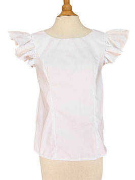 【212-0035】Frill Sleeve Tank Blouse (Snow White)
