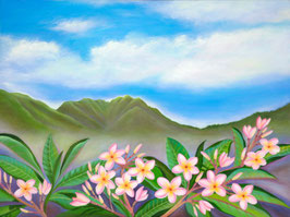 【275-0025】Hawaiian Art（Pink Plumerias Nuuanu）