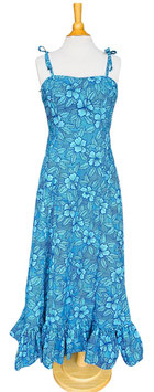 【211-0149】Custom Order Heart Shape Strap L-Ruffle Dress (Blue)