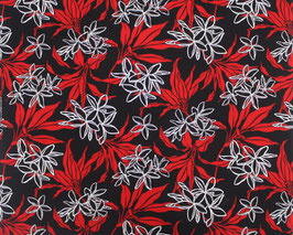 【281-0636】Poly Cotton Fabric (Black/Red)