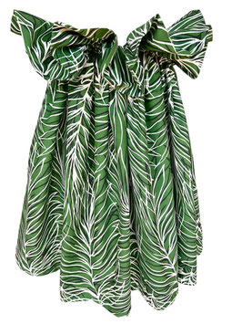【216-0158】SALE Ruffle Waist Kahiko Skirt (Green)