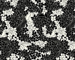【291-0056】Poly Cotton Fabric (Black/Cream)