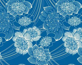 【291-0018】Poly Cotton Fabric (Blue)