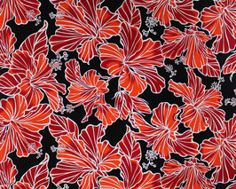 【281-0612】Poly Cotton Fabric (Black/Red)