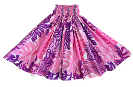 【216-0172】Single Pa'u Skirt (Cream/Purple)