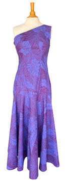 【211-0157】One-Shoulder Dress (Purple)