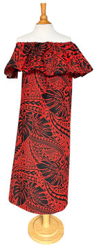 【212-0141】Custom Order Frill Pa'u Blouse (Red)
