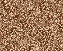 【281-0387】Poly Cotton Fabric (Brown/Cream)
