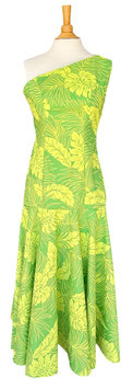 【211-0156】One-Shoulder Dress (Kiwi)