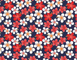 【291-0156】Poly Cotton Fabric (Navy/Red)