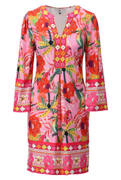 K-design jurk C411 P136 - Stijlvolle zomerjurk met print.
