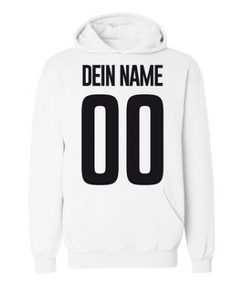 Kapuzenpullover "Wunsch Name & Nr." für Damen