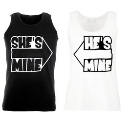 2 x TANKTOP "HE´S MINE & SHE´S MINE" STONE DOPPELPACK