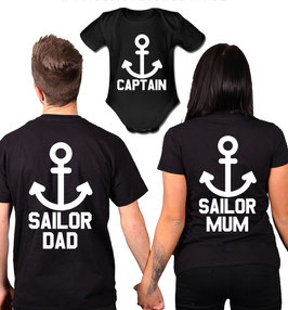 3´ER FAMILIEN SET "SAILOR -MOM, DAD, CAPTAIN"