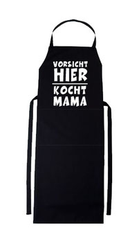 Schürze "Vorsicht hier kocht Mama"