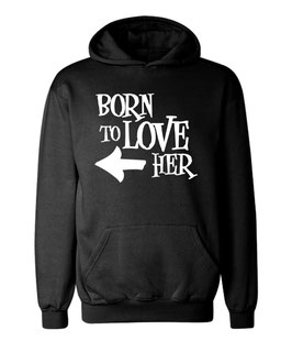Kapuzenpullover "Born to Love her" für Damen