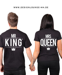 2 x T-Shirts "Mr. King & Mrs. Queen"